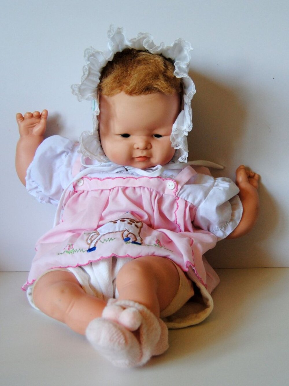 Vintage 1960s Cloth‑Body Baby Doll – Baby Dear Style Clone – Uneeda/Sayco Type